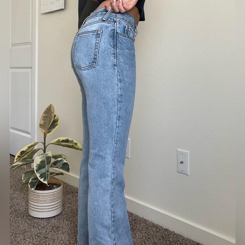 John Galt Light Blue Eleanor Low Rise Jeans - Picture 3 of 5